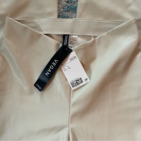 H&M Vegan Leather Flare Pants - Picture 2 of 8